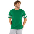 Men's Vintage Green/Blended White Football Fine Jersey T-Shirt