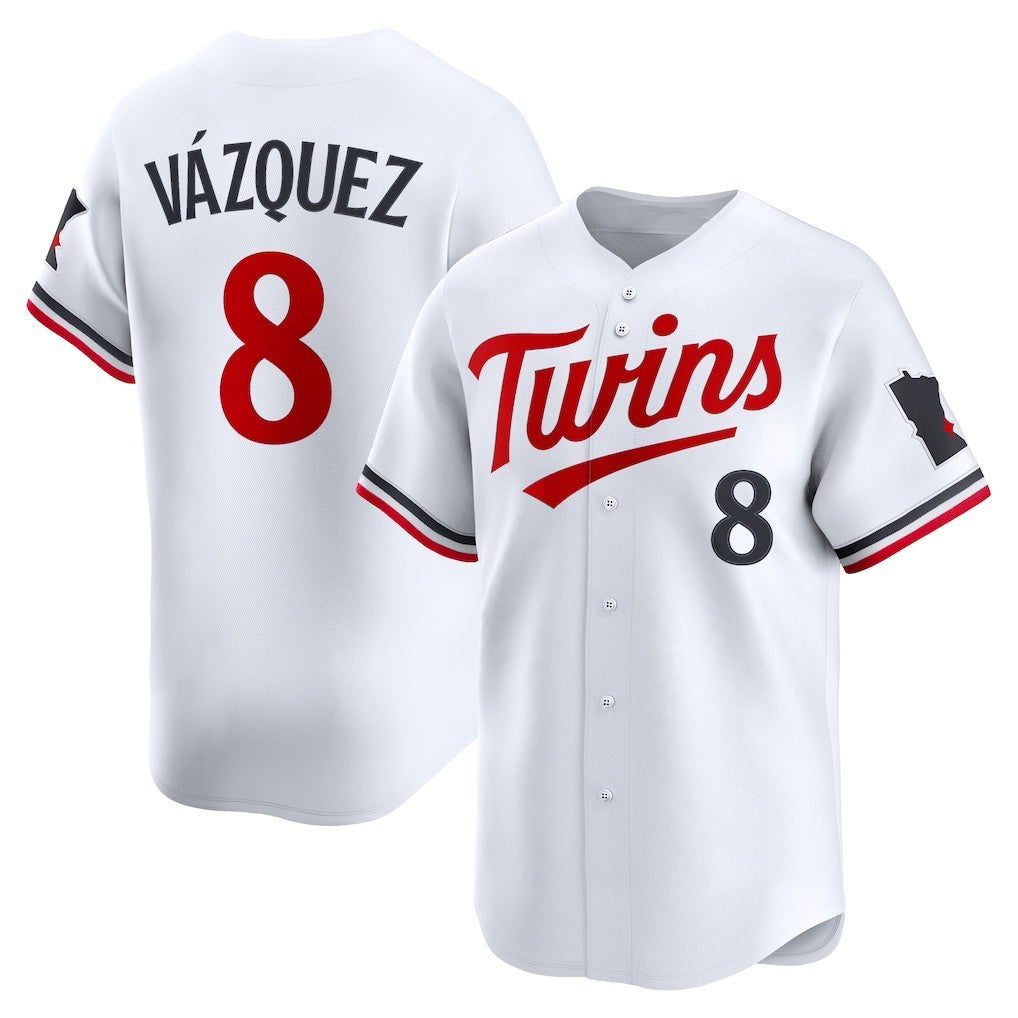 Minnesota Twins #8 Christian V¨¢zquez White HeidiMiller Home Limited Jersey