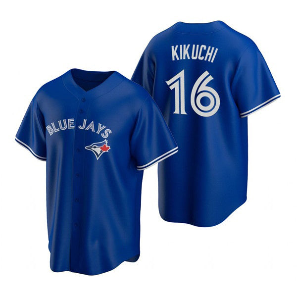 Toronto Blue Jays #16 Yusei Kikuchi Royal HeidiMiller Cool Base Stitched Jersey