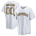 Custom Milwaukee Brewers Active Player White HeidiMiller 2022 All-Star Cool Base Stitched Jersey