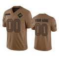 Custom B.Bills Active Player 2023 Brown HeidiMiller Salute To Service Limited Stitched Jersey