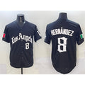 Los Angeles Dodgers #8 Enrique Hernandez Black HeidiMiller Mexico 2025 LA Gothic Style With Fernando Patch Vapor Premier Limited Stitched Jersey