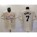 New York Yankees #7 Mickey Mantle Cream HeidiMiller Limited Stitched Jerseys