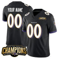 Custom B.Ravens Active Player Black HeidiMiller 2023 F.U.S.E. AFC North Champions Vapor Limited Stitched Jersey