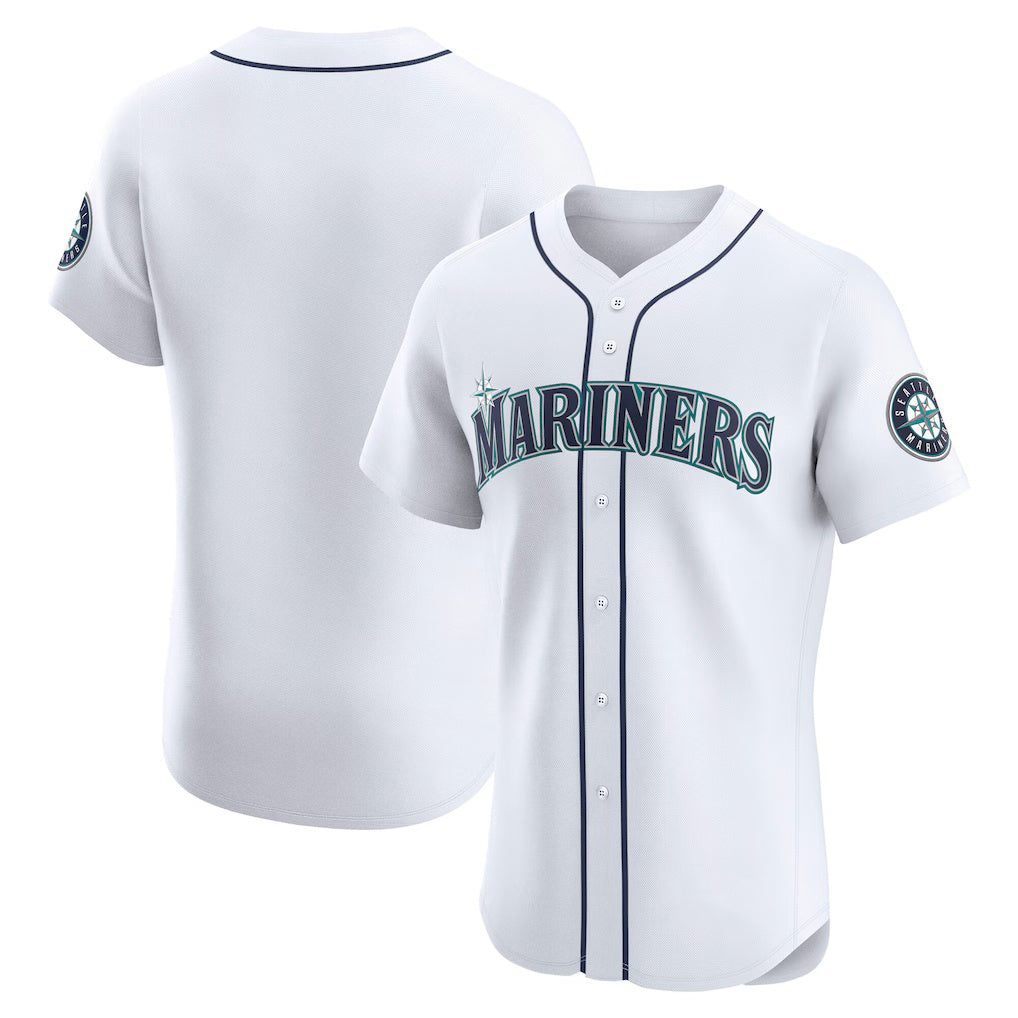 Seattle Mariners White HeidiMiller Home Elite Jersey