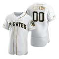 Custom Pittsburgh Pirates White HeidiMiller Stitched Flex Base Golden Edition Jersey