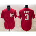 New York Yankees #3 Babe Ruth Red HeidiMiller Fashion Cool Base Jersey