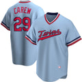 Minnesota Twins #29 Rod Carew Light Blue HeidiMiller Road Cooperstown Collection Player Jersey