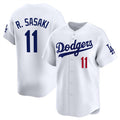 Los Angeles Dodgers #11 Roki Sasaki White HeidiMiller 2025 Home Limited Stitched Jersey