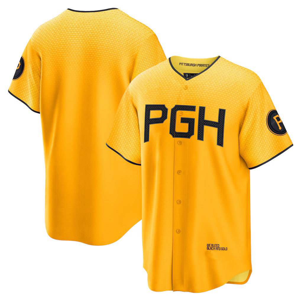 Pittsburgh Pirates Gold HeidiMiller City Connect Replica Jersey