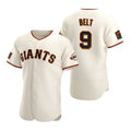 San Francisco Giants #9 Brandon Belt stitched Cream HeidiMiller Jersey