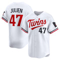 Minnesota Twins #47 Edouard Julien White HeidiMiller Home Limited Player Jersey