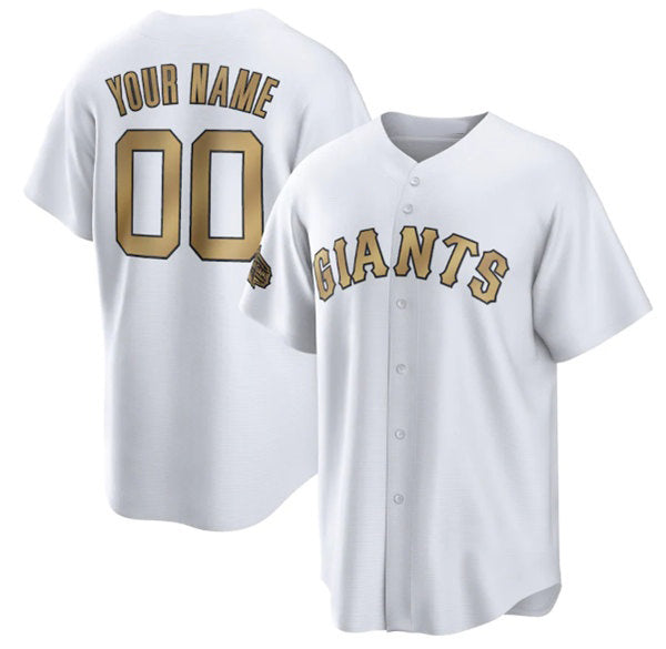 Custom San Francisco Giants Active Player White HeidiMiller 2022 All-Star Cool Base Stitched Jersey