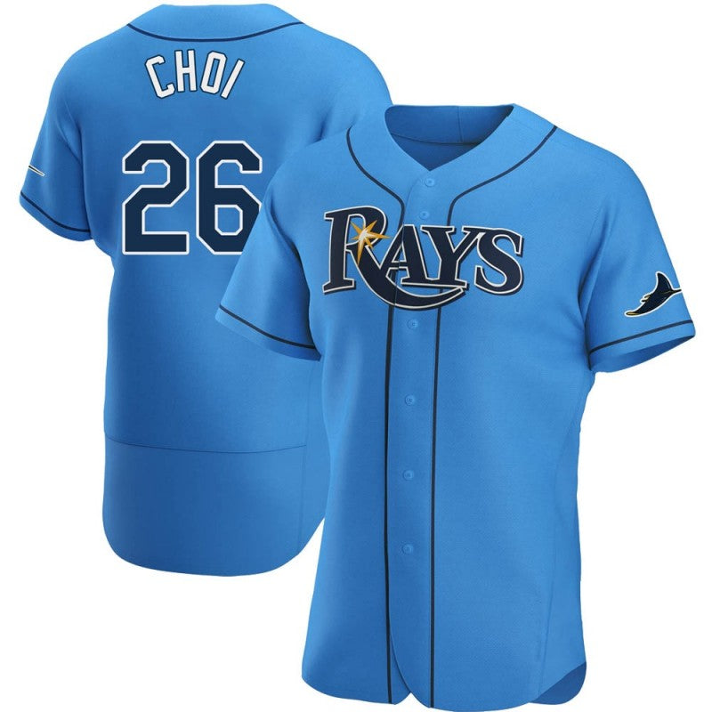 Tampa Bay Rays #26 Ji-Man Choi Light Blue HeidiMiller Alternate Jersey