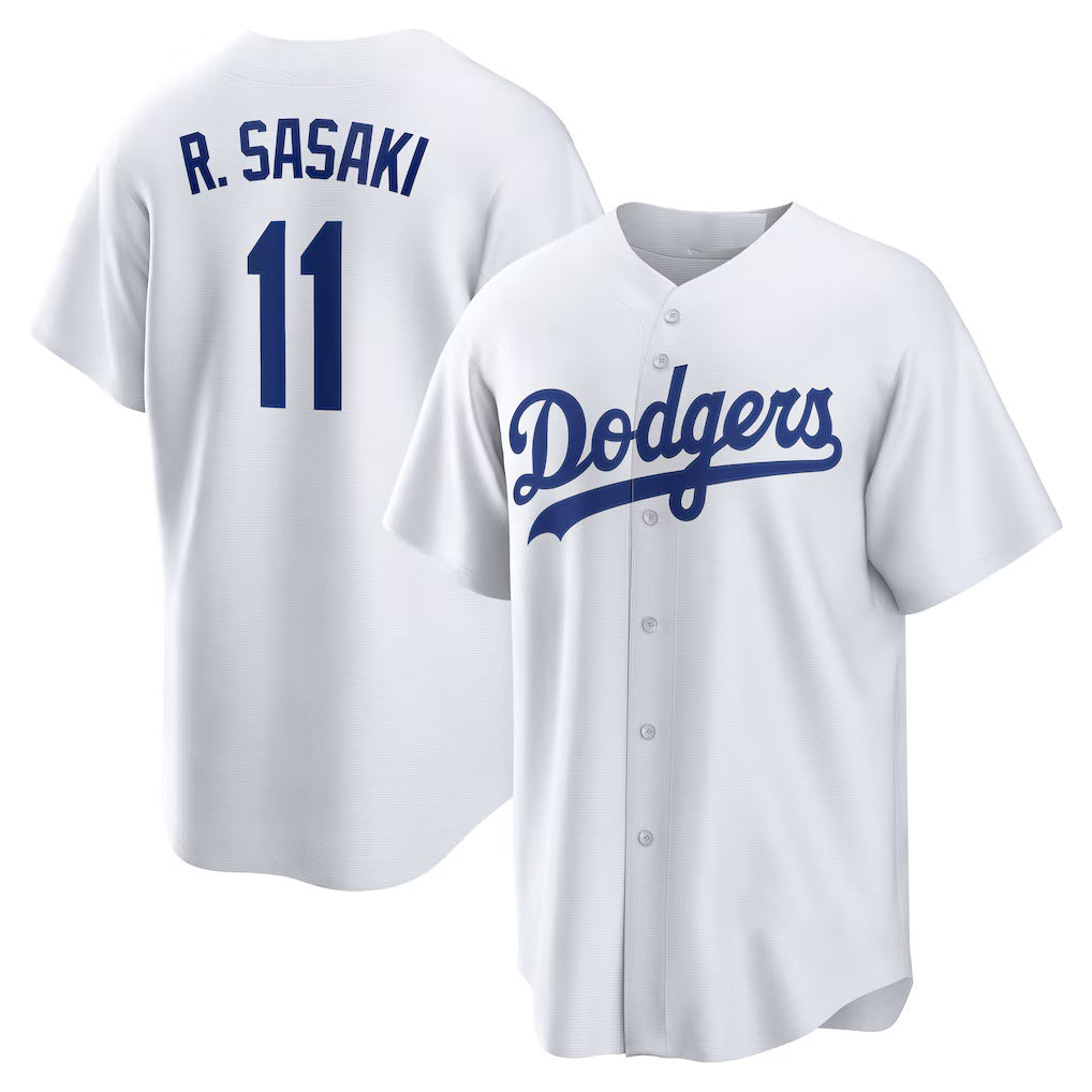 Los Angeles Dodgers #11 R¨­ki Sasaki White HeidiMiller Home Replica Jersey