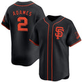 San Francisco Giants #2 Willy Adames Black HeidiMiller 2024 Black Alternate Limited Stitched Jersey