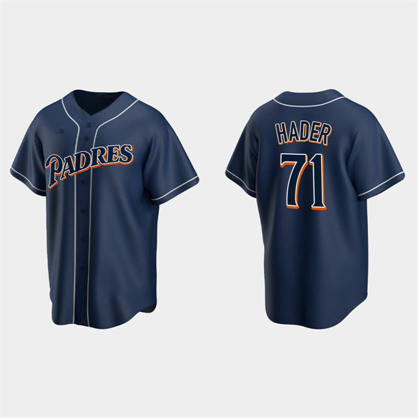 San Diego Padres #71 Josh Hader Navy HeidiMiller Cooperstown Collection Jersey