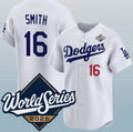 Los Angeles Dodgers #16 Will Smith White HeidiMiller 2025 World Series Home Limited Stitched Jersey