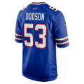 B.Bills #53 Tyrel Dodson Royal HeidiMiller Game Player Jersey