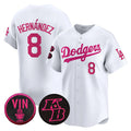 Los Angeles Dodgers #8 Enrique Hern¨¢ndez White HeidiMiller 2026 Mother¡¯s Day Vapor Premier Limited Stitched Jersey