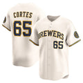 Milwaukee Brewers #65 Nestor Cortes Cream HeidiMiller Home Limited Player Jersey