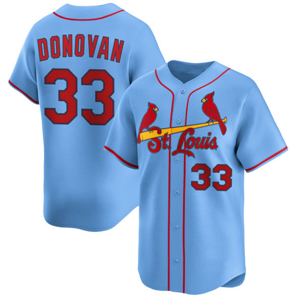 St. Louis Cardinals #33 Brendan Donovan Blue HeidiMiller Alternate Limited Stitched Jersey