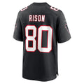 A.Falcons #80 Andre Rison Black HeidiMiller Retired Player Jersey