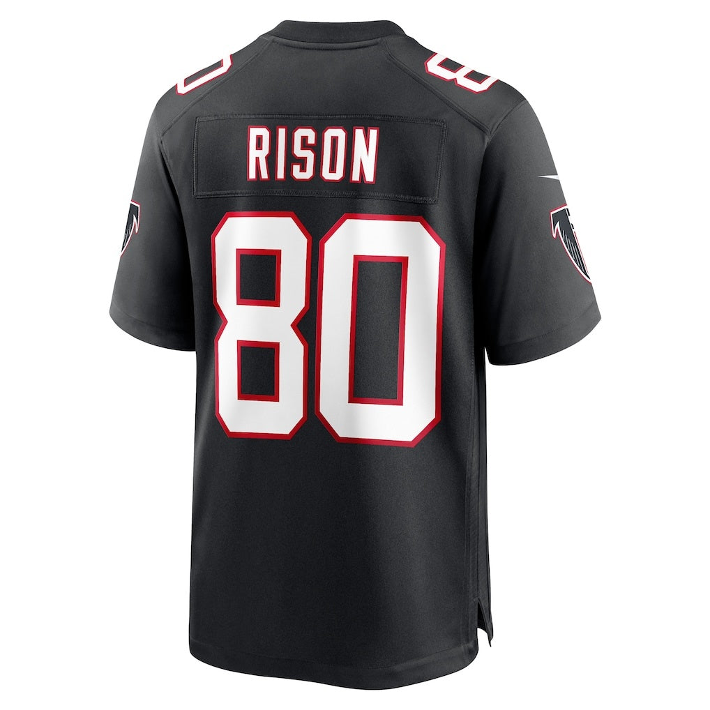 A.Falcons #80 Andre Rison Black HeidiMiller Retired Player Jersey