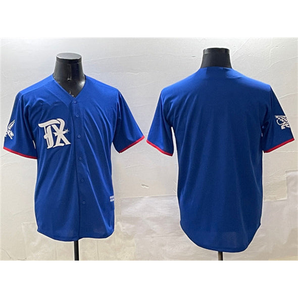 Texas Rangers Blank Royal HeidiMiller City Connect Stitched Jersey