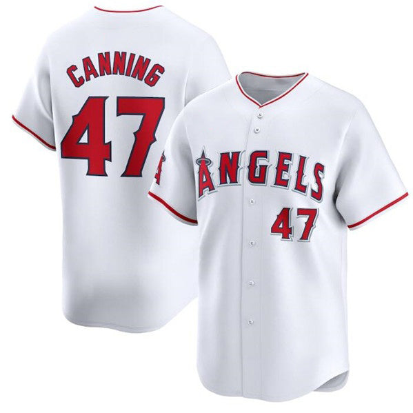 Los Angeles Angels #47 Griffin Canning White HeidiMiller Home Limited Stitched Jersey