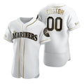 Custom Seattle Mariners White HeidiMiller Stitched Flex Base Golden Edition Jersey