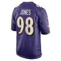 B.Ravens #98 Travis Jones Purple HeidiMiller Player Game Jersey