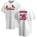 St. Louis Cardinals #35 Brandon Crawford White HeidiMiller Cool Base Stitched Jersey