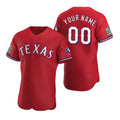 Custom Texas Rangers Scarlet HeidiMiller Stitched Flex Base Jersey