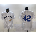 New York Yankees #42 Jackie Robinson White HeidiMiller Cool Base Stitched Jerseys