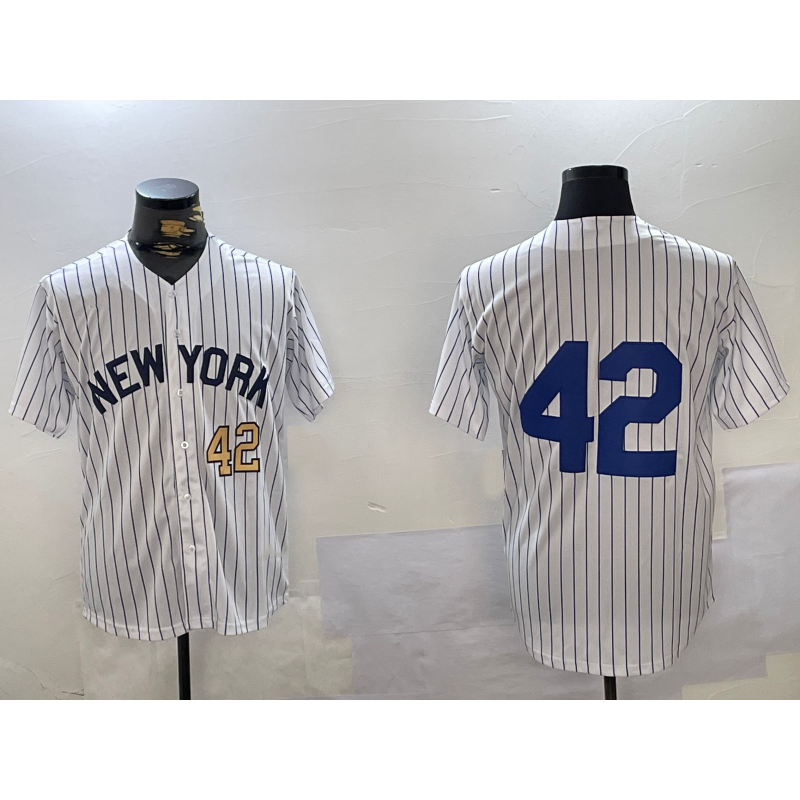 New York Yankees #42 Jackie Robinson White HeidiMiller Cool Base Stitched Jerseys