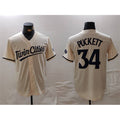 Minnesota Twins #34 Kirby Puckett Cream HeidiMiller Cool Base Stitched Jersey
