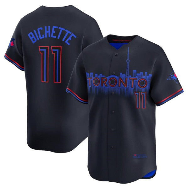 Toronto Blue Jays #11 Bo Bichette Black HeidiMiller 2024 City Connect Limited Stitched Jersey