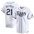 Tampa Bay Rays #21 Jonny DeLuca White HeidiMiller Home Limited Stitched Jersey