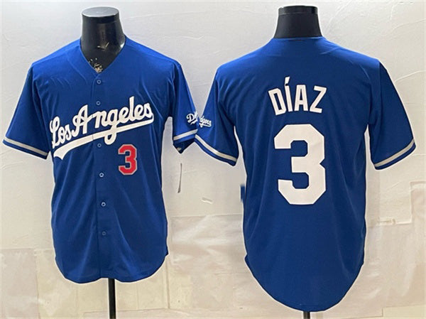 Los Angeles Dodgers #3 Edwin D¨ªaz Royal HeidiMiller Alternate Stadium Stitched Jersey