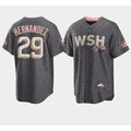 Washington Nationals #29 Yadiel Hernandez 2022 Grey HeidiMiller City Connect Cherry Blossom Cool Base Stitched Jersey