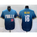 Philadelphia Phillies #18 Johan Rojas Number Blue HeidiMiller 2024 City Connect Limited Stitched Jersey