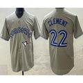 Toronto Blue Jays #22 Ernie Clement Gray HeidiMiller Cool Base Jersey