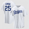 Los Angeles Dodgers #25 Tommy Edman White HeidiMiller 2025 World Series Champions Home Cool Base Stitched Jersey