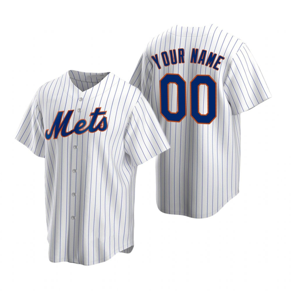 Custom New York Mets White HeidiMiller Stitched Cool Base Home Jersey
