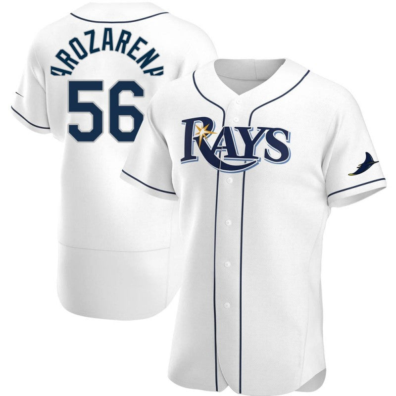 Tampa Bay Rays #56 Randy Arozarena White HeidiMiller Home Jersey