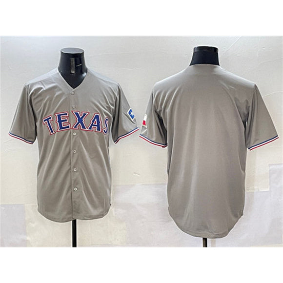 Texas Rangers Blank Gray HeidiMiller With Patch Cool Base Stitched Jersey