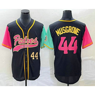 San Diego Padres #44 Joe Musgrove Number Black HeidiMiller NEW 2023 City Connect Cool Base Stitched Jersey