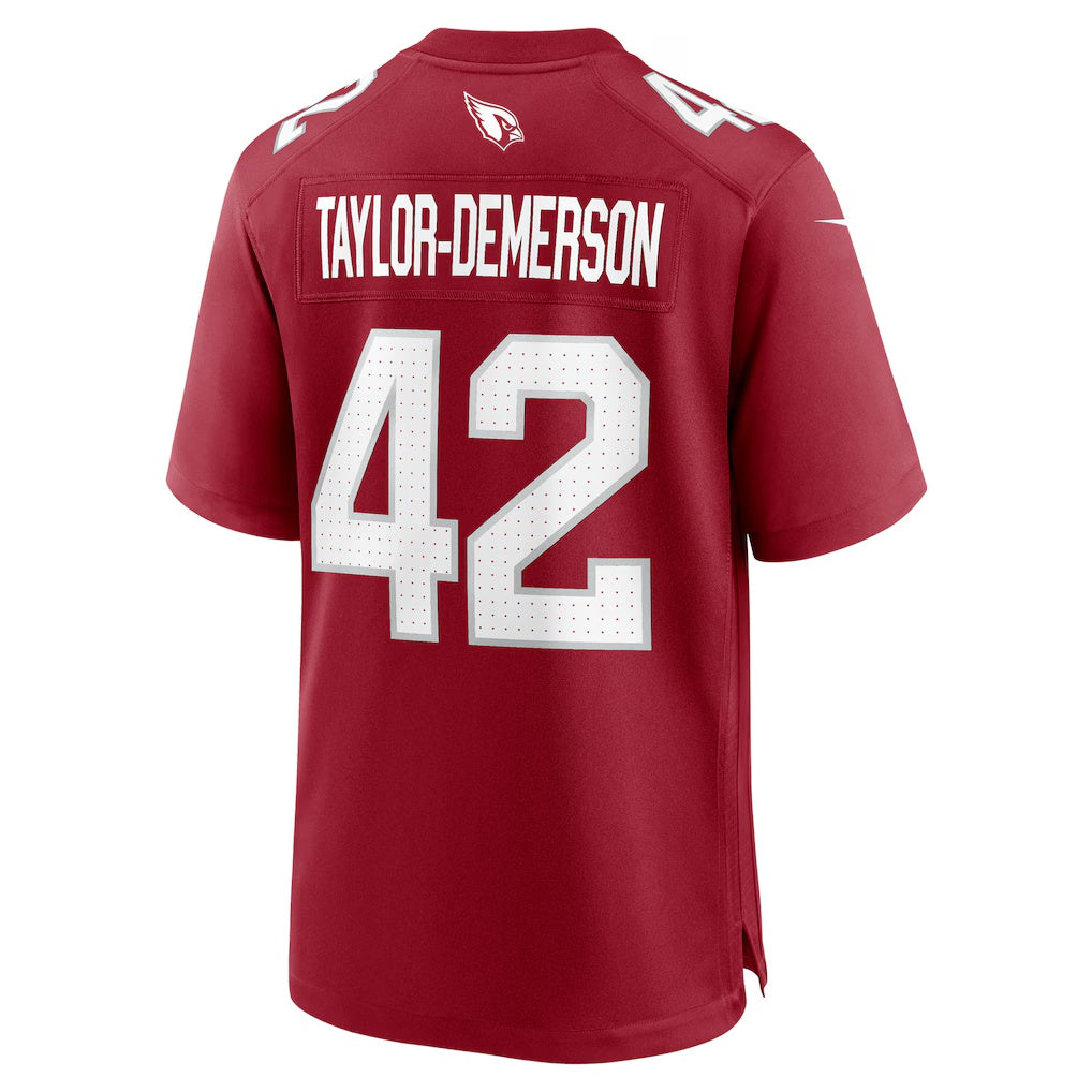 A.Cardinals #42 Dadrion Taylor-Demerson Cardinal HeidiMiller Team Game Jersey