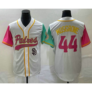 San Diego Padres #44 Joe Musgrove White HeidiMiller NEW 2023 City Connect Cool Base Stitched Jersey